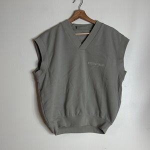 God ESSENTIALS Women's Pullover V-Neck Vest size medium streetwear summer fall